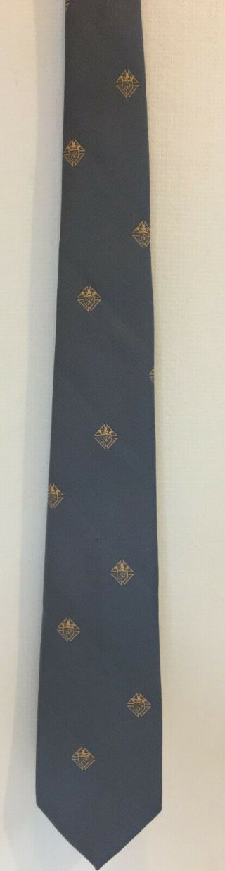 Vintage Knights Of Columbus Men’s Necktie Tie Reis Haven Ct Blue Exc Cond