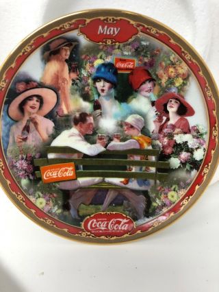 " May " Coca Cola Days Calendar Collectors Plate By The Bradford Exchange