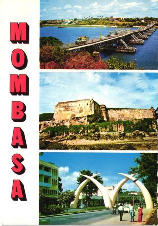 Mombasa Kenya Multiviews Postcard