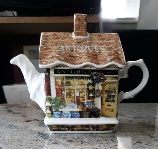 Vintage James Sadler Antique Shop Design Porcelain Tea Pot W/lid