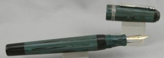 Marlen Maccvs 1997 Oversize Blue Hard Rubber Piston - Filler Fountain Pen 18kt Nib