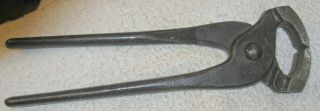 Vintage 8 " Nail Puller Pliers Farrier Wire Cutter Nippers Tool Blacksmithing