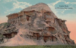 Castle Rock In Montana Bad Lands,  1900 - 10s