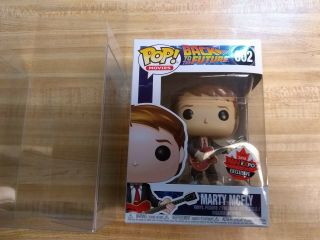 Funko Pop Marty Mcfly W/ Guitar 602 W/pop Protector Canada Expo Exclusive/