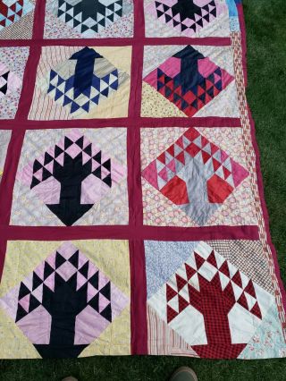 VERY RARE VINTAGE HAND STITCHED QUILT DOUBLE SIDED 4