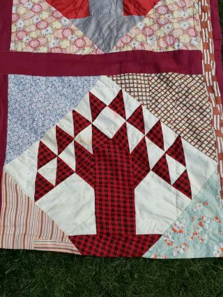 VERY RARE VINTAGE HAND STITCHED QUILT DOUBLE SIDED 7