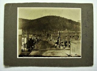 Sumpter,  Oregon Lg Antique 1900 Cabinet Photo Granite St Mining Town View - Rare