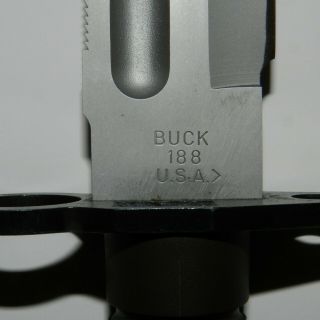 BUCK 188 PHROBIS III U.  S.  A.  M9 BAYONET,  KNIFE & Sheath 4