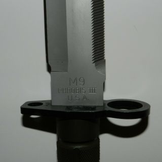 BUCK 188 PHROBIS III U.  S.  A.  M9 BAYONET,  KNIFE & Sheath 5
