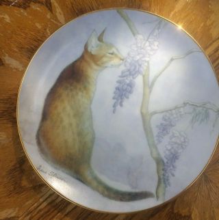 How Sweet It Is Plate Cat And Flowers By Irene Spencer