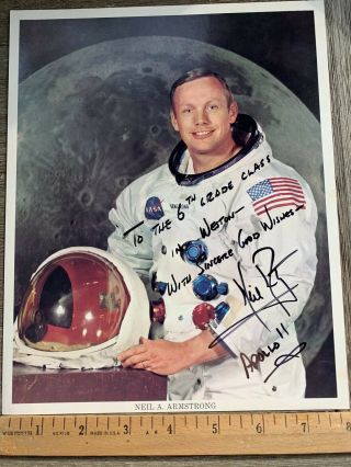 Autographed Photo Of Apollo 11 Astronaut Neal Armstrong