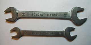 2 Vintage Toyota Motor Tool Kit Wrenches,  10mm - 12mm & 14mm - 17mm,  Japan