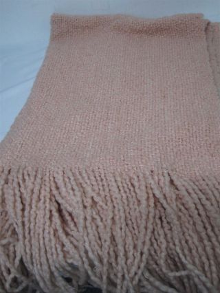 Lovely Soft Kennebunk Weavers Maine Pink Mohair Throw Blanket 46x54