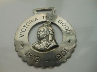 Very Rare Horse Brass In Silver Colour Marked Solid - Victoria The Good 1819 - 1901