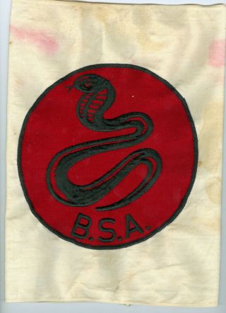 1950s Vintage Boy Scout Red & Black Patrol Flag - Cobra