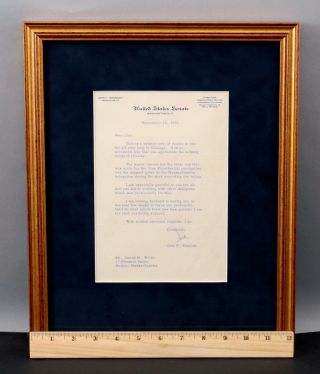 Authentic,  Signed Jack,  Senator John F.  Kennedy,  1956 Letter Vice President NR 2