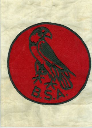 1950s Vintage Boy Scout Red & Black Patrol Flag - Hawk