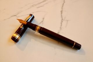 Omas Extra Maroon Fountain Pen - Medium Nib