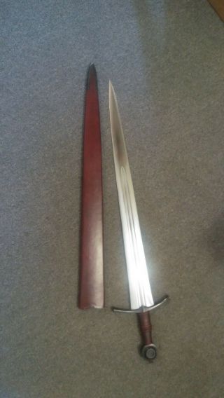 Albion Sovereign Sword w/blackened hardware and scabbard 4