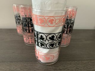 Vintage Anchor Hocking Glass Mid Century Tumblers Drinking 2