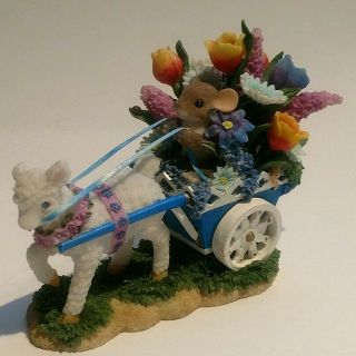 Charming Tails " You Are Full Of Beauty And Style " 88/144 Mouse,  Lamb,  Cart