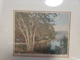 Wallace Nutting Hand - Colored Photo - SIGNED,  BORDERING THE COVE,  IN MAINE 2