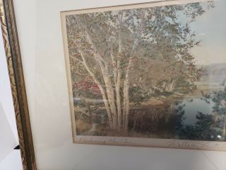 Wallace Nutting Hand - Colored Photo - SIGNED,  BORDERING THE COVE,  IN MAINE 4