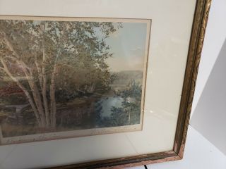 Wallace Nutting Hand - Colored Photo - SIGNED,  BORDERING THE COVE,  IN MAINE 5