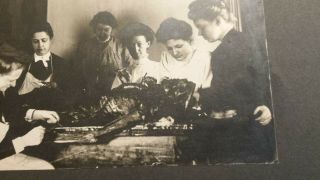 Rare C.  1910 Johns Hopkins Female Medical Students Dissecting Human Body Cadaver