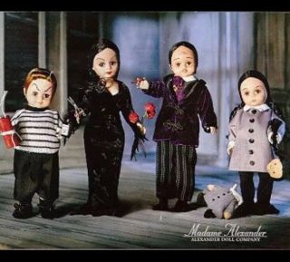 Madame Alexander Dolls Addams Family Fao Gomez,  Morticia,  Wednesday Pugsley