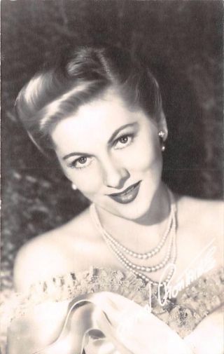 Joan Fontaine Famous Movie Star Film Actress Vintage Postcard Ca 1940s
