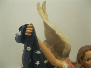2003 Home Interiors Angel With Flag Protecting Old Glory Figurine 3