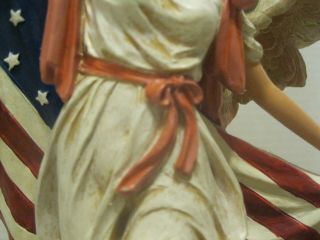 2003 Home Interiors Angel With Flag Protecting Old Glory Figurine 5