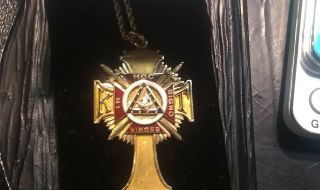 14k Past Commander Masonic Pendant Knights Templar