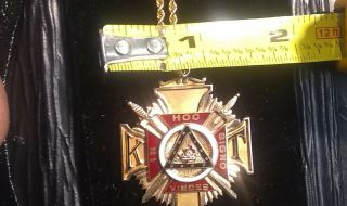 14k Past Commander Masonic Pendant Knights Templar 6