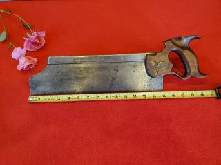 Disston No 9 Backsaw With Reagan Patent Handle – Right Hand - A Real Beauty