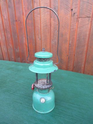 Vintage Coleman Lantern Model 242b Green Finish