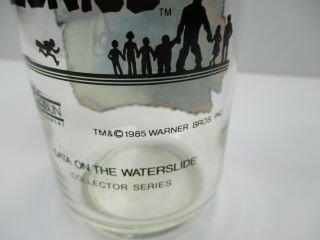 The Goonies 1985 “Data on the Waterslide” Glass Tumblers Warner Brothers 5