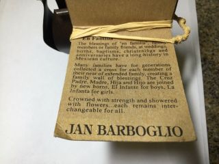 Retired Jan Barboglio “En Familia” Candle Holder Flower,  Cross 2.  5w x 4”h w/Tag 6