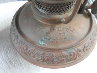 Bradley & Hubbard B & H Oil Lamp March 24,  1896 Fancy Etched Shades 3
