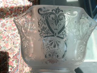 Bradley & Hubbard B & H Oil Lamp March 24,  1896 Fancy Etched Shades 5