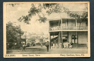 Fiji,  Street Scene,  Suva,  Bw,  Pub Harry Gardiner No.  Sk.  2338,  Printed In Japan,