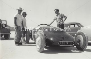 Vintage Auto Racing Photo Salt Flats 1950 