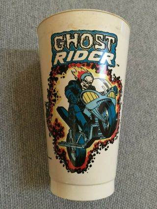 Vintage 1975 Marvel Comics Ghost Rider Plastic Slurpee Cup 7 - 11