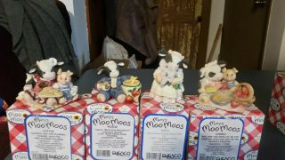 Mary Moo Moos - Set Of Four Older Ones With Boxes