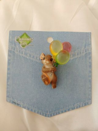 Charming Tail Mouse Pin Collectable Signed Dean Griff Birthday Gift Ballons