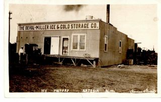 Artesia Mexico Devol - Miller Ice Factory And Cold Storage 1915 Rppc