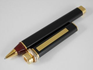 Cartier Vendome Oval Black Lacquer Ballpoint Pen