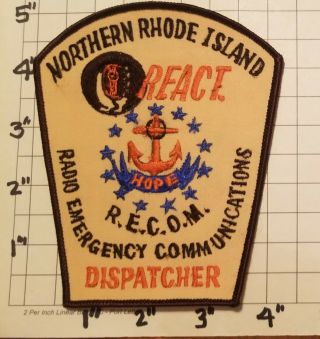 Northern Rhode Island React Dispatcher Patch (r.  E.  C.  O.  M. )