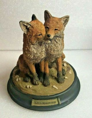 Foxes Tom Clark By Tim Wolfe 1999 Signed Clark 27 " Wild About You "